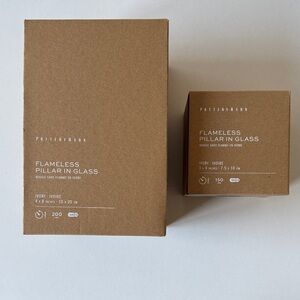 Bundle of two Pottery Barn Ivory Flameless Candle Set